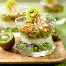 Fromage Blanc Au Kiwi Et Miettes De Speculos Recettes Recette Recette A Base De Kiwi Recettes De Cuisine Recette Kiwi