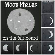 Moon Phases On The Felt Board Space Activities For Kids Felt Board Space Activities