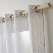 Couleur Blanc Gris Tringle Rideau Rideaux Voilage