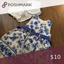 Girls 4t Dress Beautiful Blue Floral Dress Light Weight Nannette Dresses Casual In 2020 Floral Blue Dress 4t Dress Casual Dresses