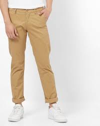 Slim Fit Flat Front Trousers