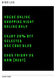 Treat yourself with this exclusive shopping offer, thanks to vogue american express fashion's night in. Dion Lee Flash Sale Vogue Online Shopping Night Milled