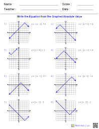 2.7 linear inequalities and absolute value inequalities. Algebra 2 Worksheets Linear Functions Worksheets