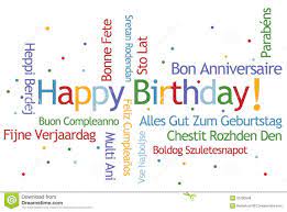 Photo About Happy Birthday Word Cloud In Different Languages Illustration Of European Slovak Bu Happy Birthday Words Birthday Words Happy Birthday In French