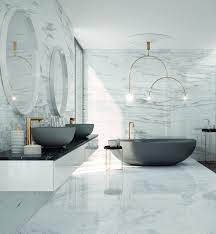Deine fliese | dein zuhause: Moderner Marmorlook Wohnung Design Badezimmer Innenausstattung Luxusbadezimmer