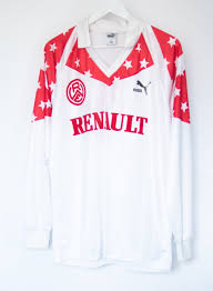 Auch sascha mölders drückt die daumen! Rot Weiss Essen Home Football Shirt 1990 1991