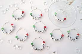 Shop our great selection of wines charms & save. Novely Reindeer Names Wine Glass Charms Set Of 9 Cc1249