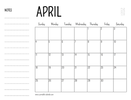 Simple, convenient, enjoy our printable calendars. April 2021 Calendar