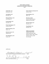 Curriculum Advisory Committee Membership