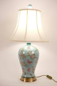 Perfect to give that point of illumination to nights of reading, study or talks with family or friends. Chinese Porcelain Table Lamp Handpainted Turquoise Fine Asian Lamps