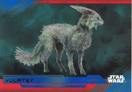 Star Wars Last Jedi Blue Parallel Base Card 43 Vulptex Star Wars Characters Pictures Drawing Stars Star Wars Characters
