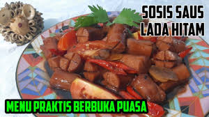 Sosis bakar berukuran besar yang terbuat dari daging sapi pilihan. Resep Sosis Saus Lada Hitam Menu Praktis Dapur Sederhana Youtube