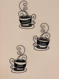 Set Of 3 Metal Coffee Cups You Can Get Additional Details At The Image Link It Is Amazon Affiliate Link Ki Coffee Cup Wall Art Wall Art Sets Coffee Cups