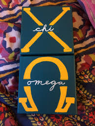 Big Little Chi Omega Canvas Diy Letters Chi Omega Canvas Chi Omega Alpha Chi Omega