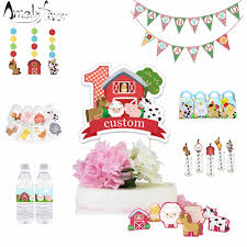 These look great at the entrance to your party or as part of the decorations you have planned for your party space. Farm Theme Party Cake Topper Farm Animals Centerpiece Birthday Party Decorations Supplies Farm Animals Theme Party Set Supplies Cake Decorating Supplies Aliexpress