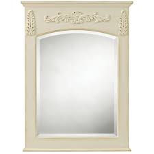 Join us and shop even more decor @homedepot. Home Decorators Collection 18 9 In W X 24 9 In H Framed Rectangular Bathroom Vanity Mirror In Antique White 1590400410 The Home Depot