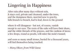 Lingering In Happiness By Mary Oliver Mary Oliver Poems Poetic Words Mary Oliver