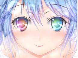 Rainbow eye colorful colors blue eyes green eyes purple eyes fun photo. Anime Girl With Rainbow Eyes Novocom Top
