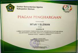 Jika suatu perusahaan, instansi pemerintahan, lembaga, maupun organisasi melaksanakan suatu kegiatan. Mtsn 1 Sleman Juara Iii Film Pendek