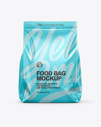 Download Matte Metallic Food Bag Mockup Front View In Bag Sack Mockups On Yellow Images Object Mockups