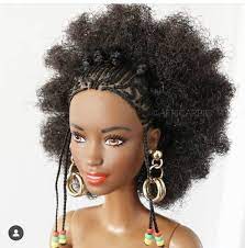 These Dolls Created By Doll Designer Africarbi Are To Die For Emily Cottontop Natural Hair Doll Barbie Hairstyle Barbie Hair