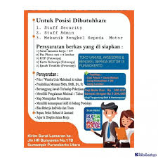 Sabtu, 24 juli 2021 di balikpapan cuaca pola akan sama: Lowongan Kerja Security Staff Admin Staff Mekanik Optimax Motoworld