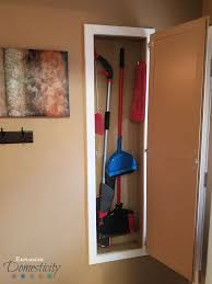 A big closet is ideal for implementing the best of storage solutions, and ridding one of the largest spaces of clutter. Storage In The Wall Broom Closet Exploring Domesticity