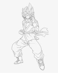Goku, the protagonist of the dragon ball manga series, is known for his courage and strength. Ssgss Goku Coloring Pages 3 By Jon Line Art Hd Png Download Kindpng