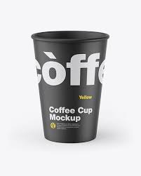 Download Paper Coffee Cup Mockup In Cup Bowl Mockups On Yellow Images Object Mockups PSD Mockup Templates