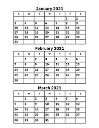 Vertical calendar february 2021 if you prefer your calendar blank, then try out our regular free printable calendar. January February And March 2021 Calendar
