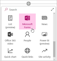 Use The Microsoft Forms Web Part Sharepoint