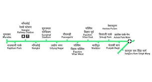 Delhi Metro Green Line Hd Route Map Fare Stations
