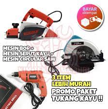 Ada banyak jenis kayu yang dijual untuk keperluan membangun rumah. Promo Paket Tukang Kayu Mesin Circucar Saw Jld 7 Mesin Serut Kayu Ketam 82mm Kusuka Mesin Bor Kayu Dan Tembok 10mm Kusuka Harga Promo Harga Murah Meriah Lazada Indonesia