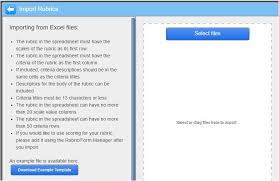 Rubric template samples for teachers. Import A New Rubric From Excel Elearning Resources University Of Waikato