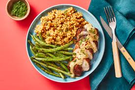 Creamy Dill Pork Filet with Couscous & Green Beans