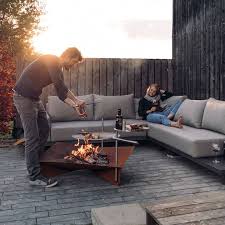 Outdoor lounge chairs australia fires did it start. Triple Fire Bowl By Hofats Connox Fire Basket Fire Bowls Corten Steel