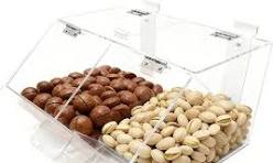 FixtureDisplays® Plaxiglass Candy Bin Acrylic Candy Dispenser Clear  Transparent Treats Display 100868
