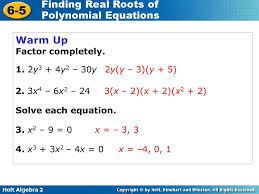 Read how to solve quadratic polynomials (degree 2) with a little work, it can be hard to solve cubic (degree 3) and quartic (degree 4) equations Finding Real Roots Of Polynomial Equations Worksheet Promotiontablecovers