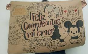Feliz Cumple Regalo Mickey Detalles Para Mi Novia Cartel Para Mi Novio Regalos Creativos Para Novio