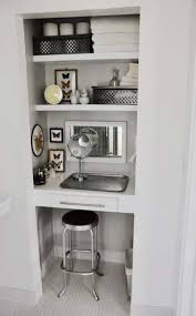Makeup Vanity Small Space Nooks 19 Ideas For 2019 Closet Vanity Closet Desk Closet Bedroom