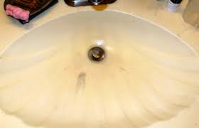 shoe polish stain from a bathroom sink