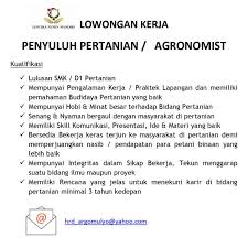 Kementerian koordinator bidang perekonomian atau dikenal kementerian ekon merupakan kementerian di indonesia yang membidangi koordinasi dan sinkronisasi dalam penyiapan dan. Lowongan Kerja Penyuluh Pertanian Agronomis Di Pt Lentera Panen Mandiri Lokerjogja Id
