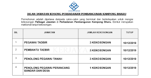 Hari ini pada jam 5.00 ptg di facebook perbadanan pembangunan. Jawatan Kosong Terkini Perbadanan Pembangunan Kampong Bharu Pentadbiran Pengurusan Kerja Kosong Kerajaan Swasta