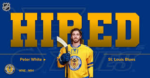 NEWS || @WNEU_MIH alum and 2023-24 Presidential Trophy for Leadership Award  Winner Peter White '24 has been named a Pro Scout for the @NHL's  @StLouisBlues #EarnIt