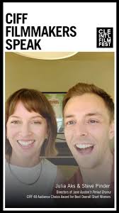 ☺️☺️ Thank you Julia Aks & Steve Pinder for sharing your ❤️ for CIFF!! ,  These amazing directors won Best Overall Short for their film “Jane  Austen’s Period Drama” during CIFF48. , Love CIFF as much ...