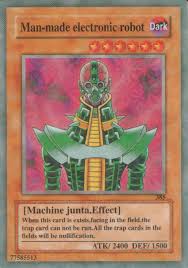 If you are a trade card game (tcg) lover, or comic fan, you must have this. My Dad Bought Knockoff Yugioh Cards Left The Knockoff Man Made Electronic Robot
