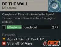 Ii, hunter, crafter, cage a behemoth's power and craft a mighty weapon. Destiny Age Of Triumph Record Book Orcz Com The Video Games Wiki