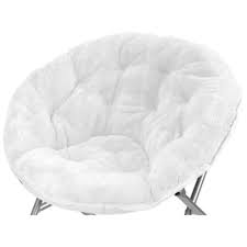Mainstays Faux Fur Saucer Chair Multiple Colors Walmart Com In 2020 Saucer Chairs Chair Portable Furniture