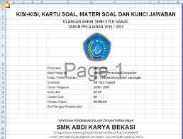 Contoh kartu soal, kunci jawaban, dan pembahasan ipa sd/mi kelas vi. Aplikasi Kartu Soal Kisi Kisi Dan Naskah Soal Otomatis Terbaru Terviral