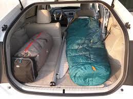 Camping in a prius is okay when you are traveling light and are all alone or have a small partner. Urban Prius Living Ruslan Osipov